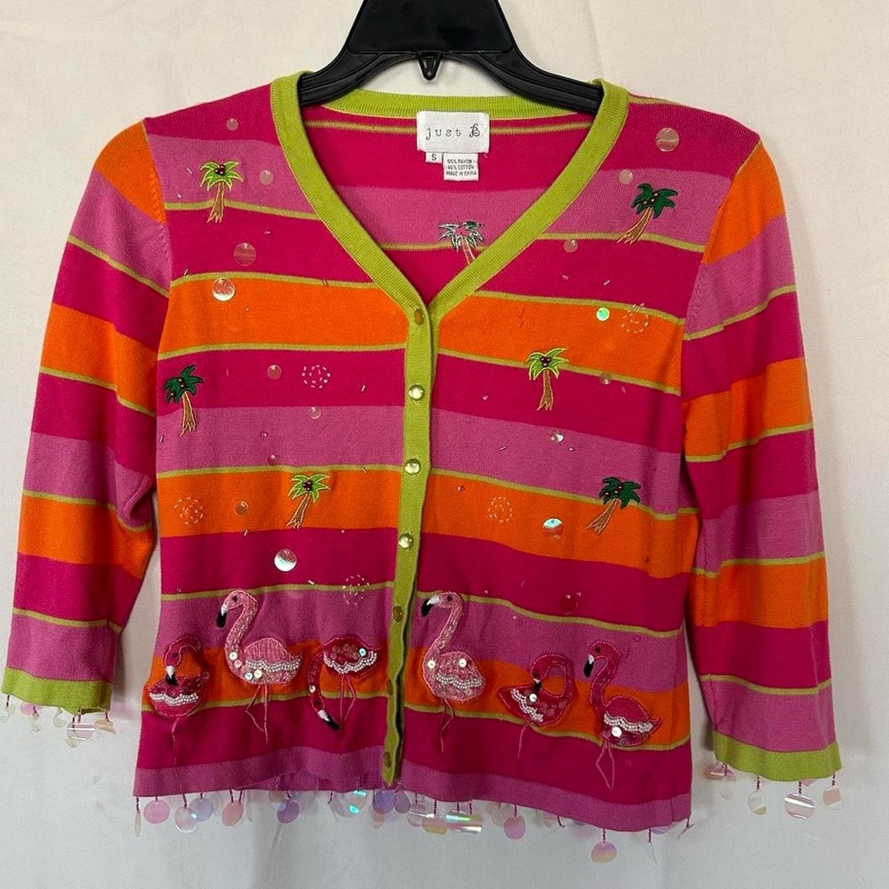 Vintage flamingo sweater size small